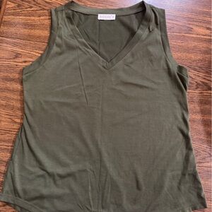 Olive Green Sleeveless Top